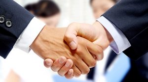 Partners Shaking Hands in Agreement Image